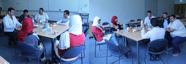 Discussing how to help new students