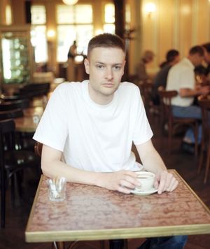 Simon Denny Cafe portrait