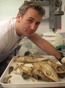 Matthew Jones with some of his research specimens