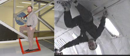 Jorge Serrador at the human centrifuge and in parabolic flight
