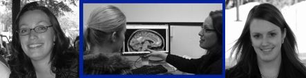 Donna Rose Addis, an MRI image, and Victoria Martin