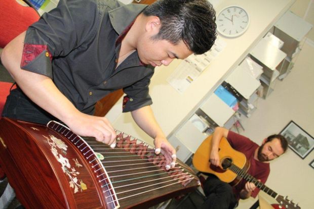 XiYao Chen and Jack Hooker on acoustic guitar