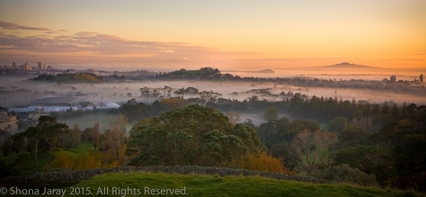 City Swathed in Fog