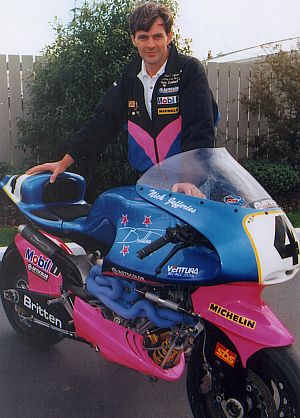 John Britten with his bike