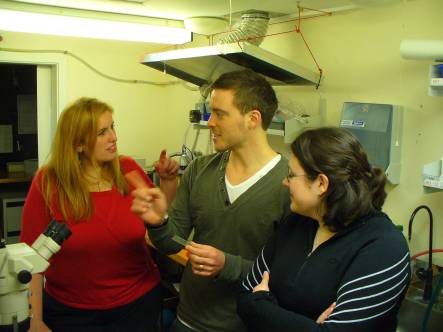 Kate McGrath, left, Benjamin Matthewson and Natasha Munro.