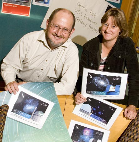 University of Canterbury astronomers Peter Cottrell and Karen Pollard