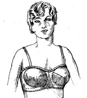 Woman wearing a bra