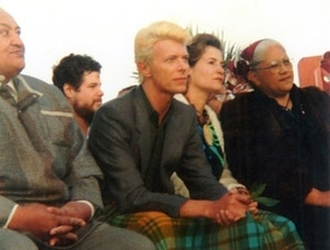 David Bowie is welcomed onto Takapuwahia Marae in Porirua Wellington Photo courtesy of Ngati Toa