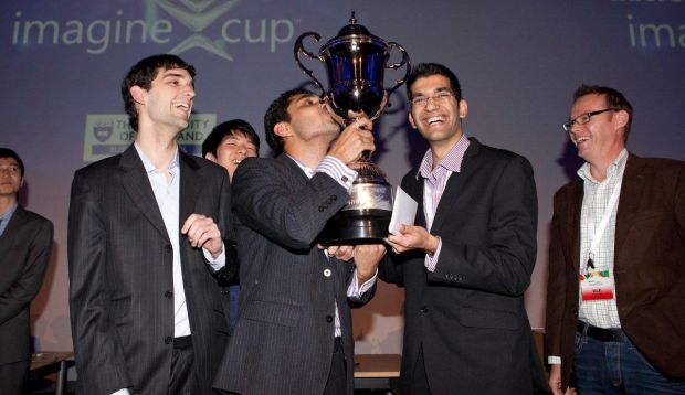 Vinny and his team win at the Microsoft Imagine Cup photo courtesy Asia NZ Foundation