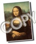 The Mona Lisa with 'copy' written across it.