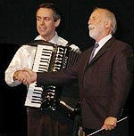 CIA President and New York-based accordionist Kevin Friedrich (left) with composer Gary Daverne