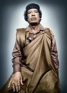 Muammar Quaddafi, photographed by Platon, from the book Power