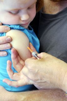 Child getting Immunisation