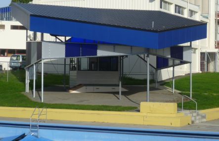Prototype integrated solar roof that heats Waikato University's dive pool hot water