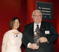the Rt Hon Jonathan Hunt pictured with BBC World News anchor Mishal Hussain