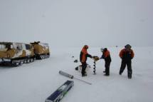 Drilling the sea ice