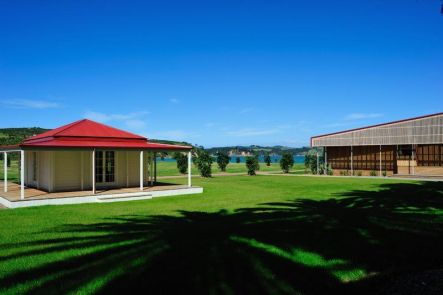 Rotoroa January Home bay today Old school house beside new exhibniton centre small