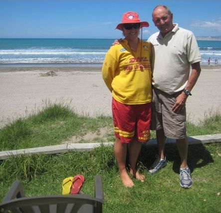 Lifesaving Dennis Rocky Hall and fellow lifesaver Jessica small