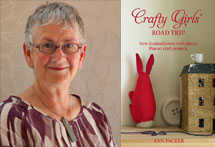 Ann Packer and the cover of Crafty Girls Road Trip