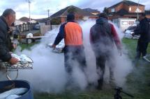 Experimental hangi at Waiwhetu, Lower Hutt