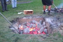 Experimental hangi at Waiwhetu, Lower Hutt