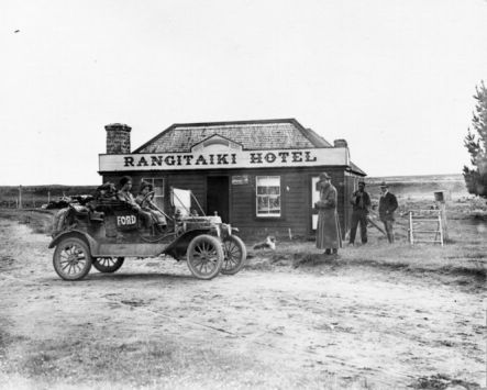 Mud Model T August South of Taupo the rain and mud is yet to come Courtesy National Library small