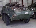 One of the army's Light Armoured Vehicles, now deemed surplus to requirements.