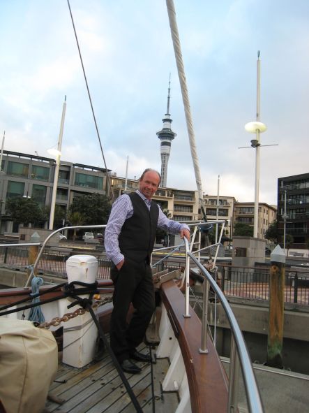 Man of the Sea Richard Allen on board the Ranui small