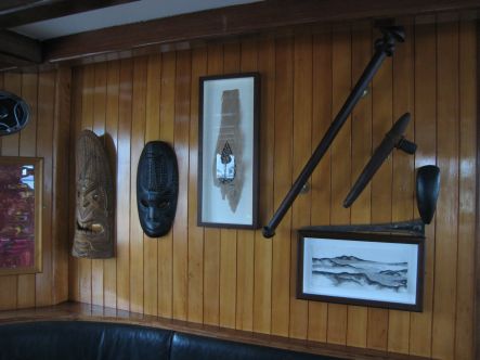 Man of the Sea Some of the pacific artwork that adorns the walls of the cabin small