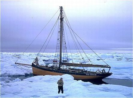 Bill Tilman January Sea Breeze beset in the ice photo courtesy Iain Dillon small