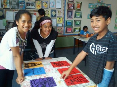 Fly me Up Proud of their handiwork at Glen Eden Primary School small