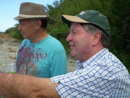 Gravel Grab Te Waari Carkeek left has a Maori perspective on the Otaki river and Max Lutz is chairman of Friends of the Otaki River small