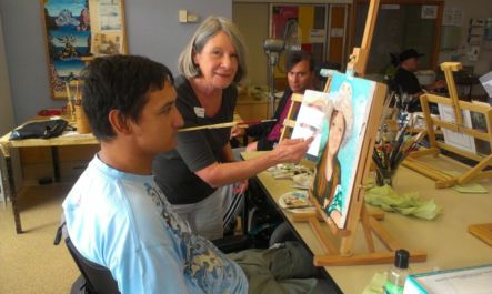 Artists at work at the TASC office