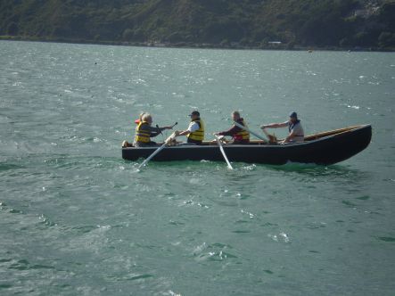 Irish Boat Braving a choppy southerly