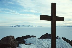 Survivors of Scott s expedition erected this cross More