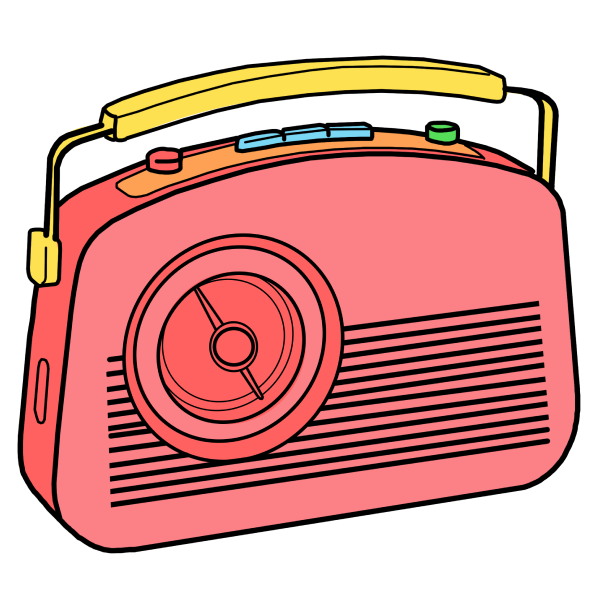 Illustration of a portable radio